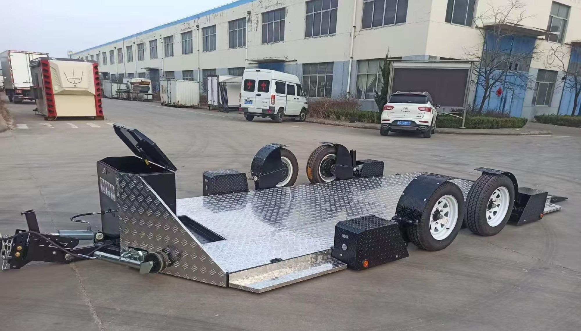 2.5T Dual-Axle Hydraulic Lifting Trailer Exporter from China: Your Reliable Sourcing Partner